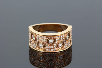 Contemporary Diamond Dress Ring in 18ct Rose Gold, 0.59 carats