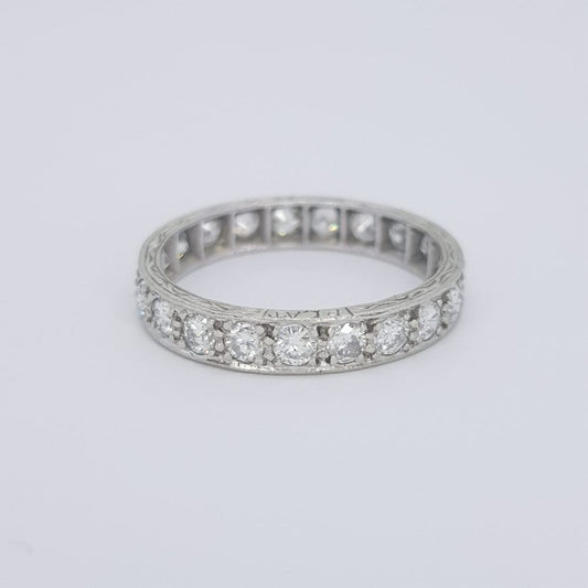 Old Cut Diamond Full Eternity Ring in Platinum, 1.50 carats