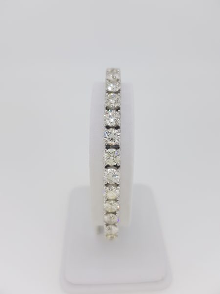 Diamond Line Bracelet in 18ct White Gold, 18.02 carat total