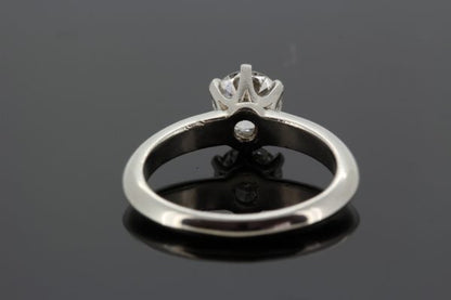 0.91ct Single Stone Diamond Engagement Ring in Platinum, certified G colour SI1 clarity