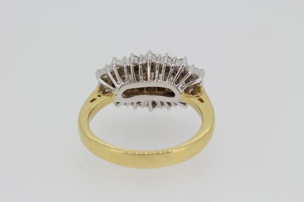 Baguette Cut Diamond Cluster Ring, 1.00 carat total, 18ct yellow gold