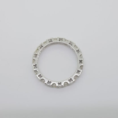 Baguette and Brilliant Cut Diamond Full Eternity Band Ring, 1.01 carat total, in 18ct White Gold