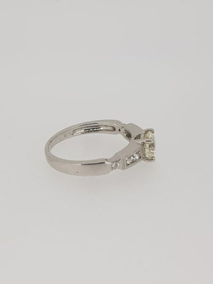 0.71ct Diamond Solitaire Engagement Ring with Princess Cut Shoulders