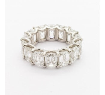 14.23ct Emerald Cut Diamond Full Eternity Ring