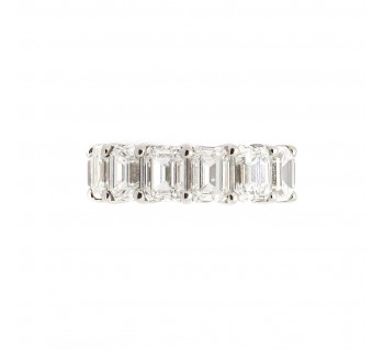 14.23ct Emerald Cut Diamond Full Eternity Ring