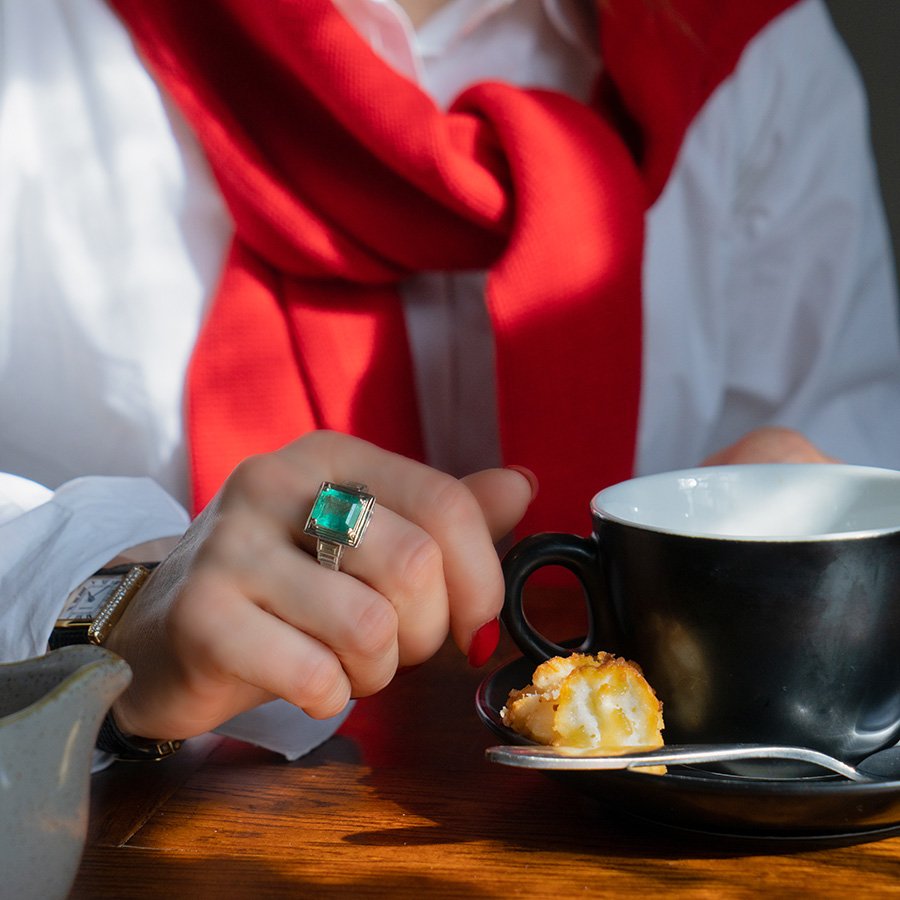Certified 4.20ct Colombian Emerald and Diamond Ring
