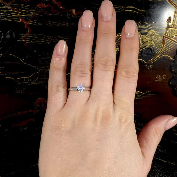 Andrew Geoghegan Diamond Solitaire Engagement Ring In 18 Carat White Gold