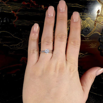 Andrew Geoghegan Diamond Solitaire Engagement Ring In 18 Carat White Gold