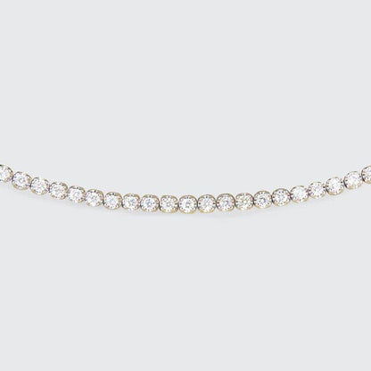 Tennis bracelet in white gold set with diamonds.