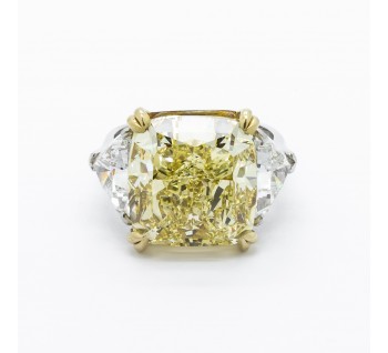14.51ct Fancy Intense Yellow Diamond Ring