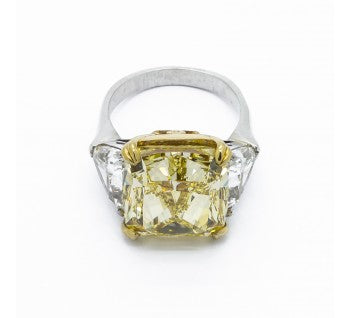14.51ct Fancy Intense Yellow Diamond Ring