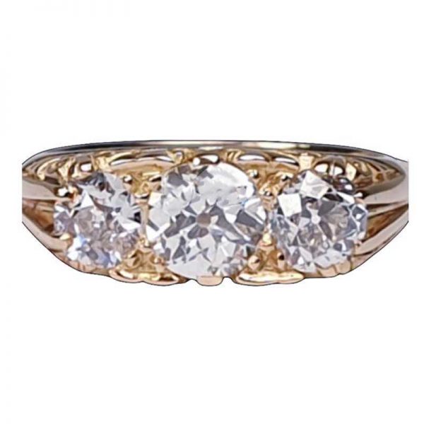 vintage five stone diamond ring