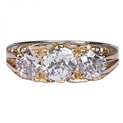 vintage five stone diamond ring