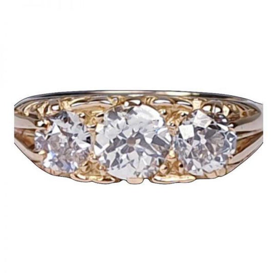 vintage five stone diamond ring