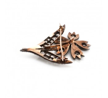 Georgian Diamond Flower Brooch, 5.50 carats