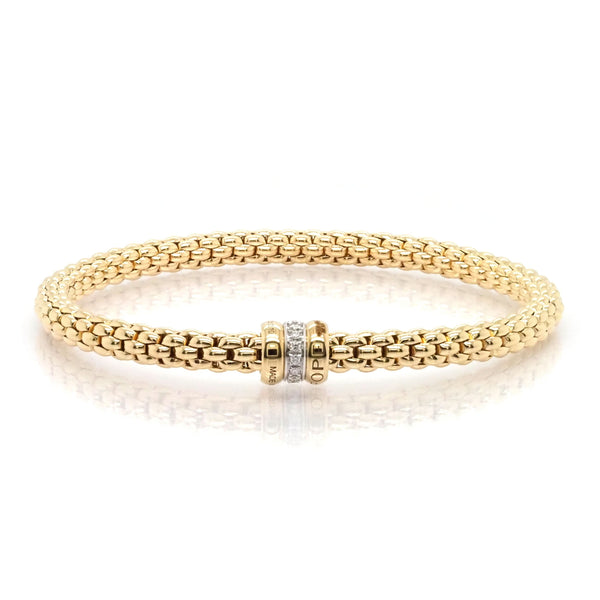 FOPE Solo 18ct Yellow Gold Flex'it Bracelet