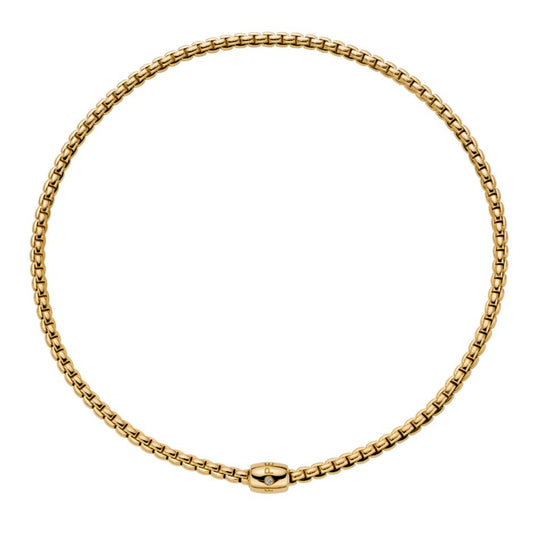 FOPE Solo Flex'it 18ct Yellow Gold Diamond Necklace