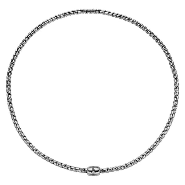 FOPE EKA Flex'it 18ct White Gold Necklace with Diamond-set Push Clasp