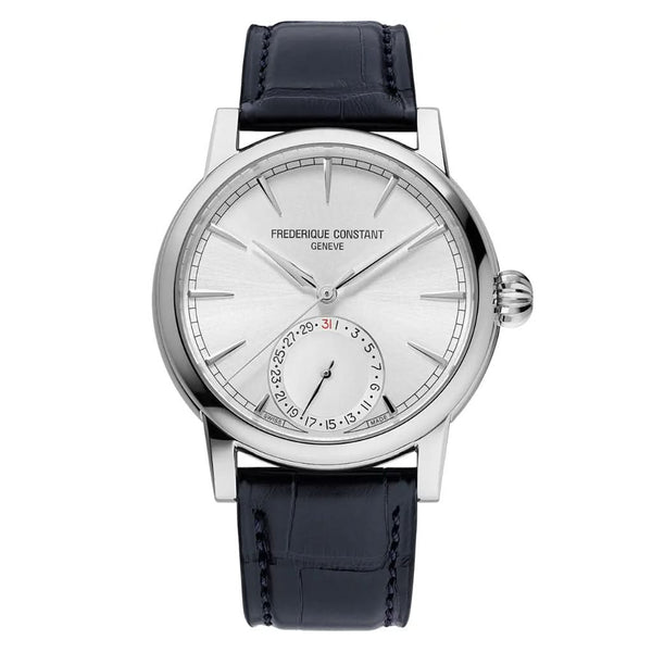 Frederique Constant Classics Date Manufacture Automatic Watch on navy leather strap FC-706S3H6