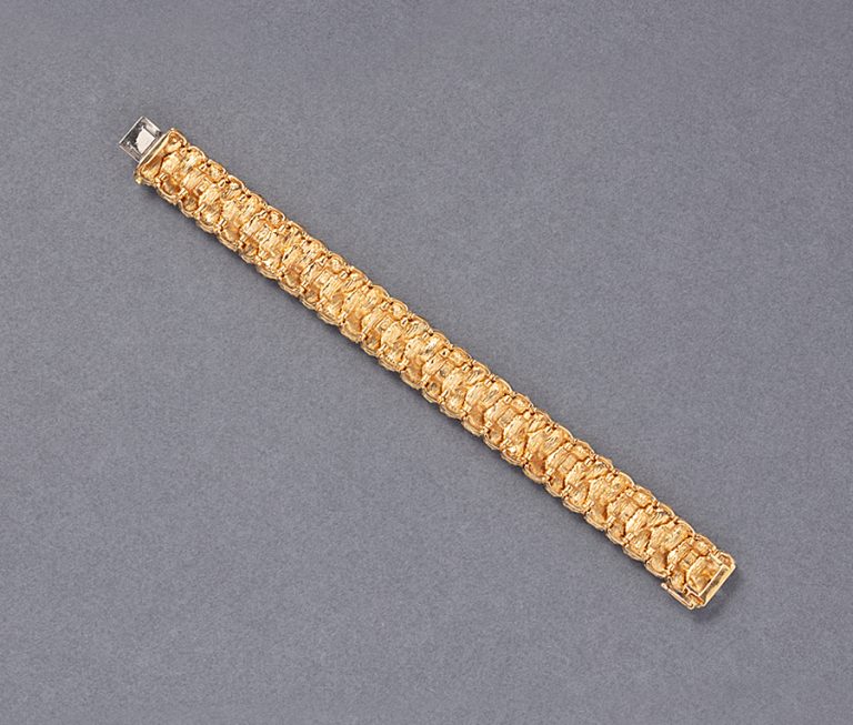 vintage 18ct yellow gold bracelet circa 1960