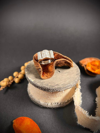 Vintage 1940s Diamond Tank Cocktail Ring