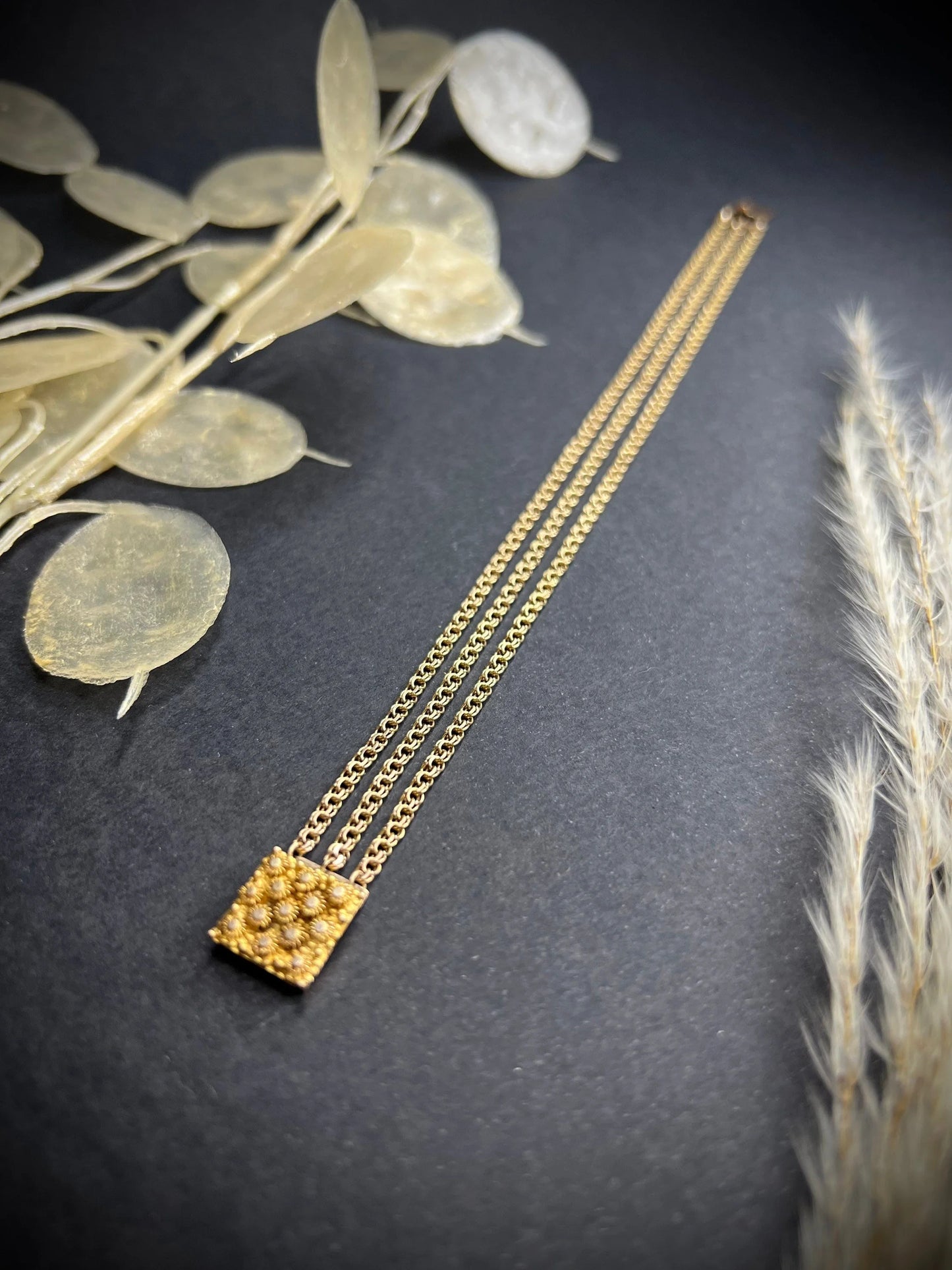 Antique 15 ct Gold Georgian Cannetille Chain Bracelet