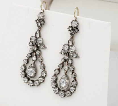 Antique Georgian 5.50ct Diamond Drop Earrings