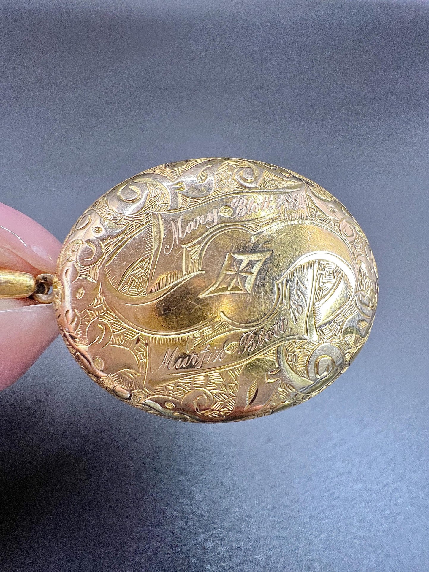 Victorian Pearl And Enamel Oval Locket Pendant In 15 Carat Yellow Gold