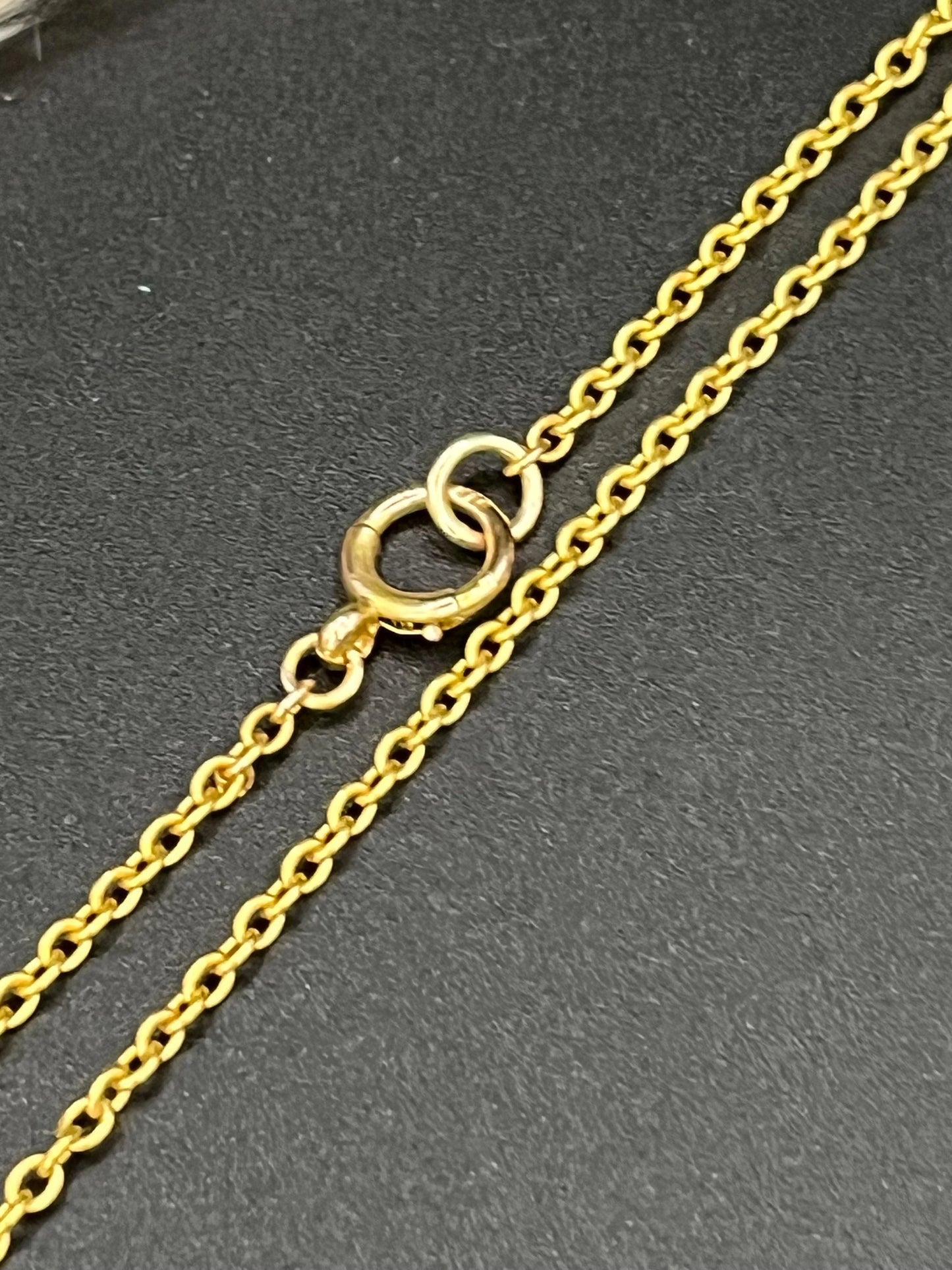 Antique 15 ct Yellow Gold, Edwardian 20 Inch Trace Link Chain Necklace