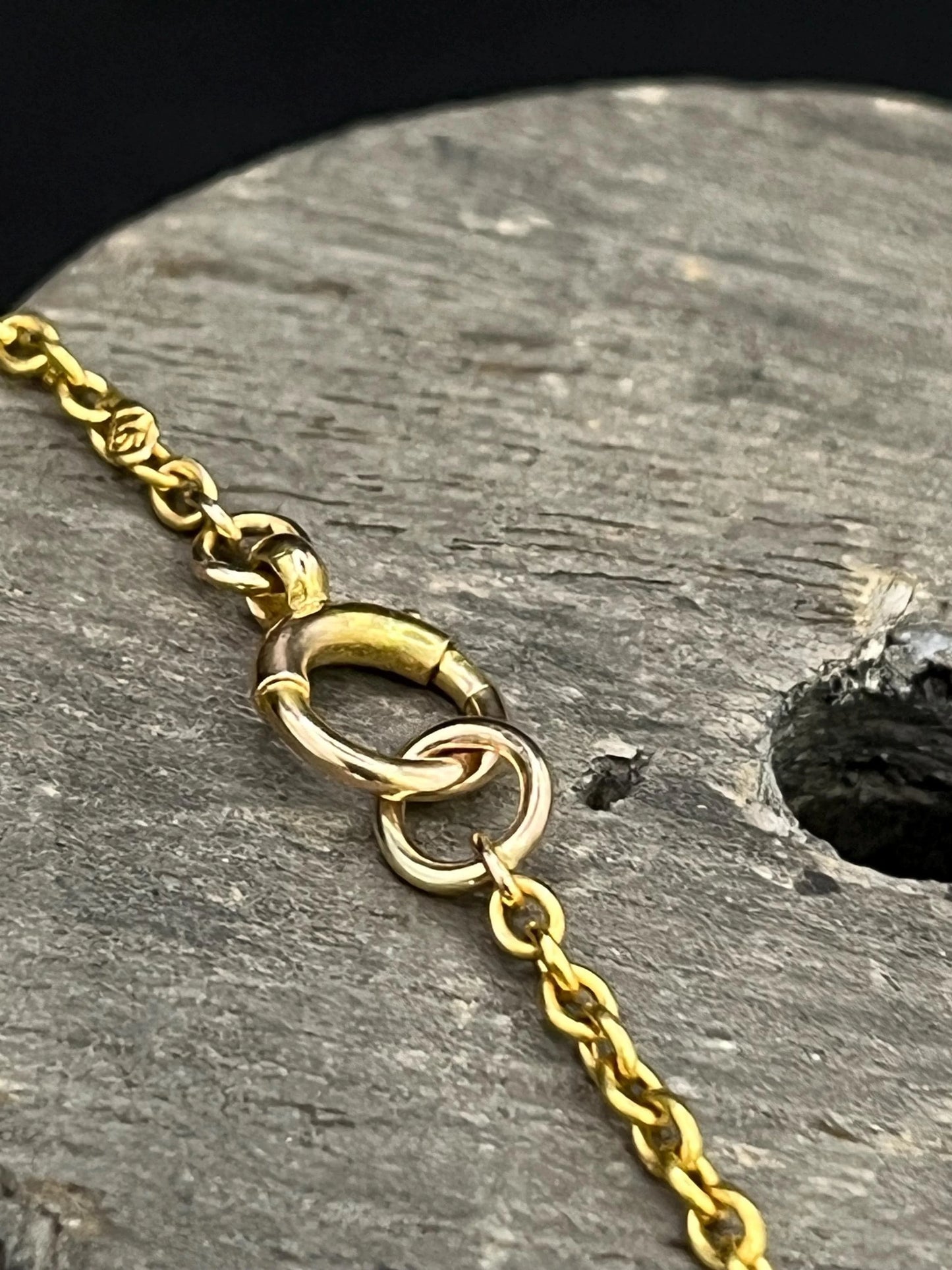Antique 15 ct Yellow Gold, Edwardian 20 Inch Trace Link Chain Necklace