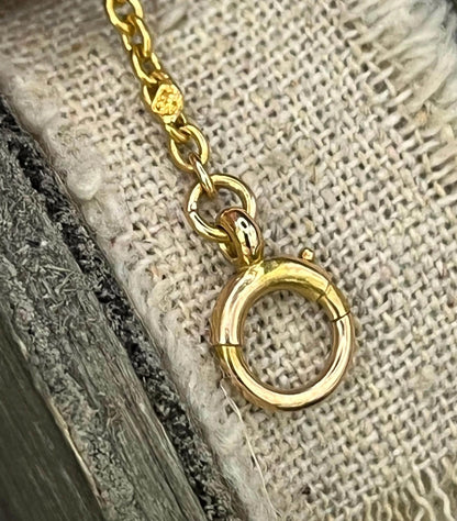 Antique 15 ct Yellow Gold, Edwardian 20 Inch Trace Link Chain Necklace