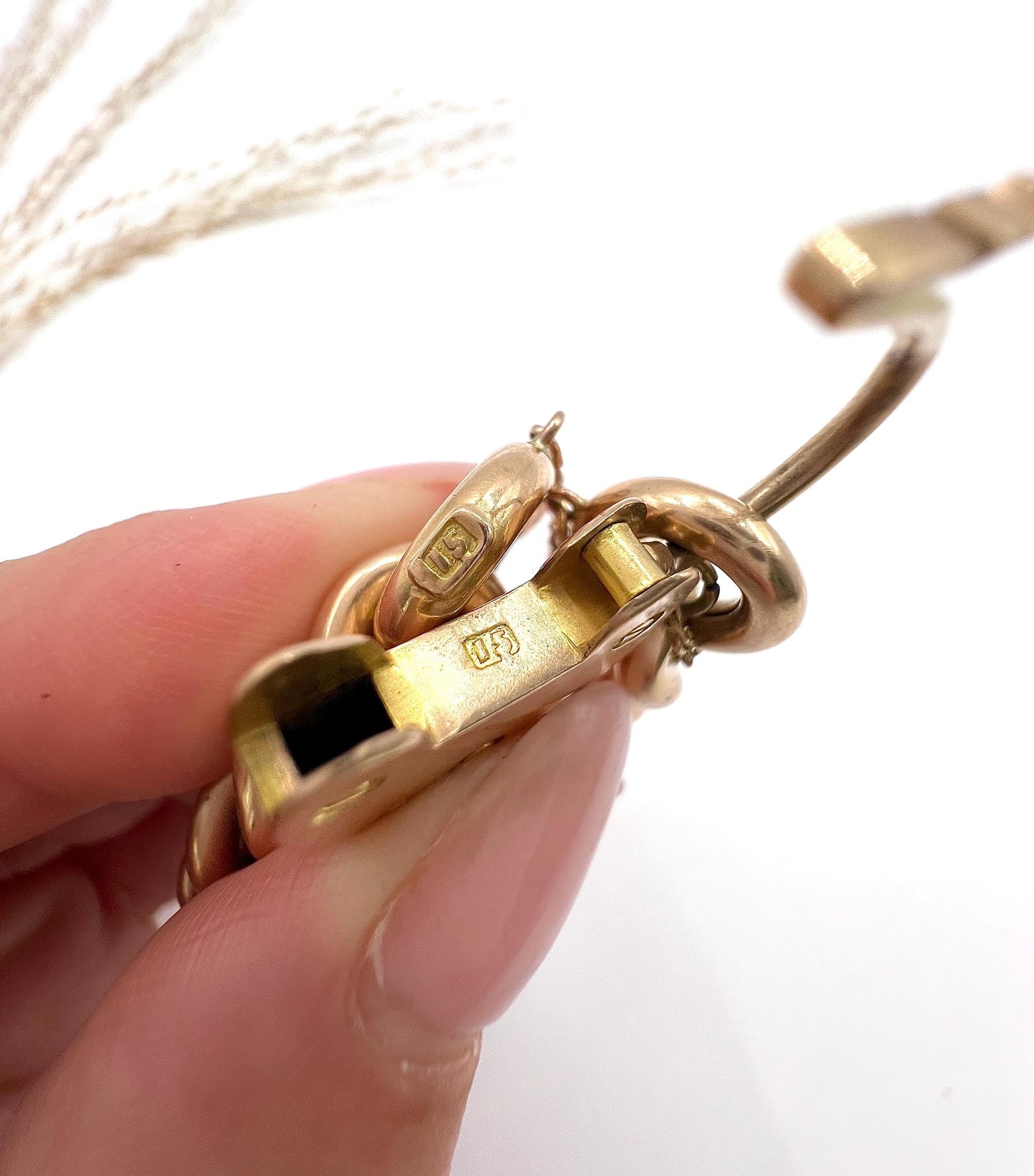 Antique Victorian Link Bracelet With Heart Padlock Clasp In 15 ct Rose Gold
