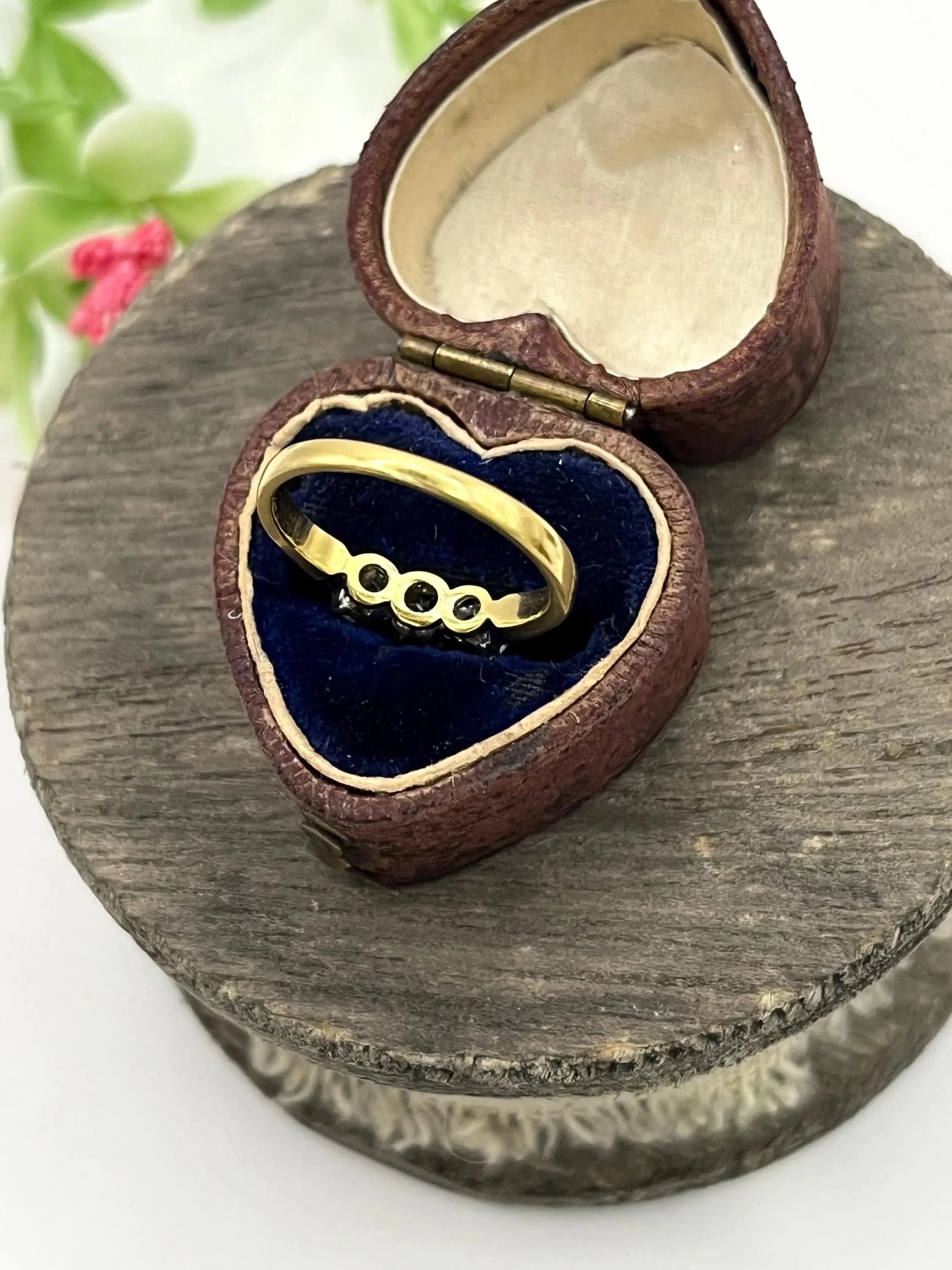 Vintage 18 Carat Gold Diamond Three Stone Engagement Ring