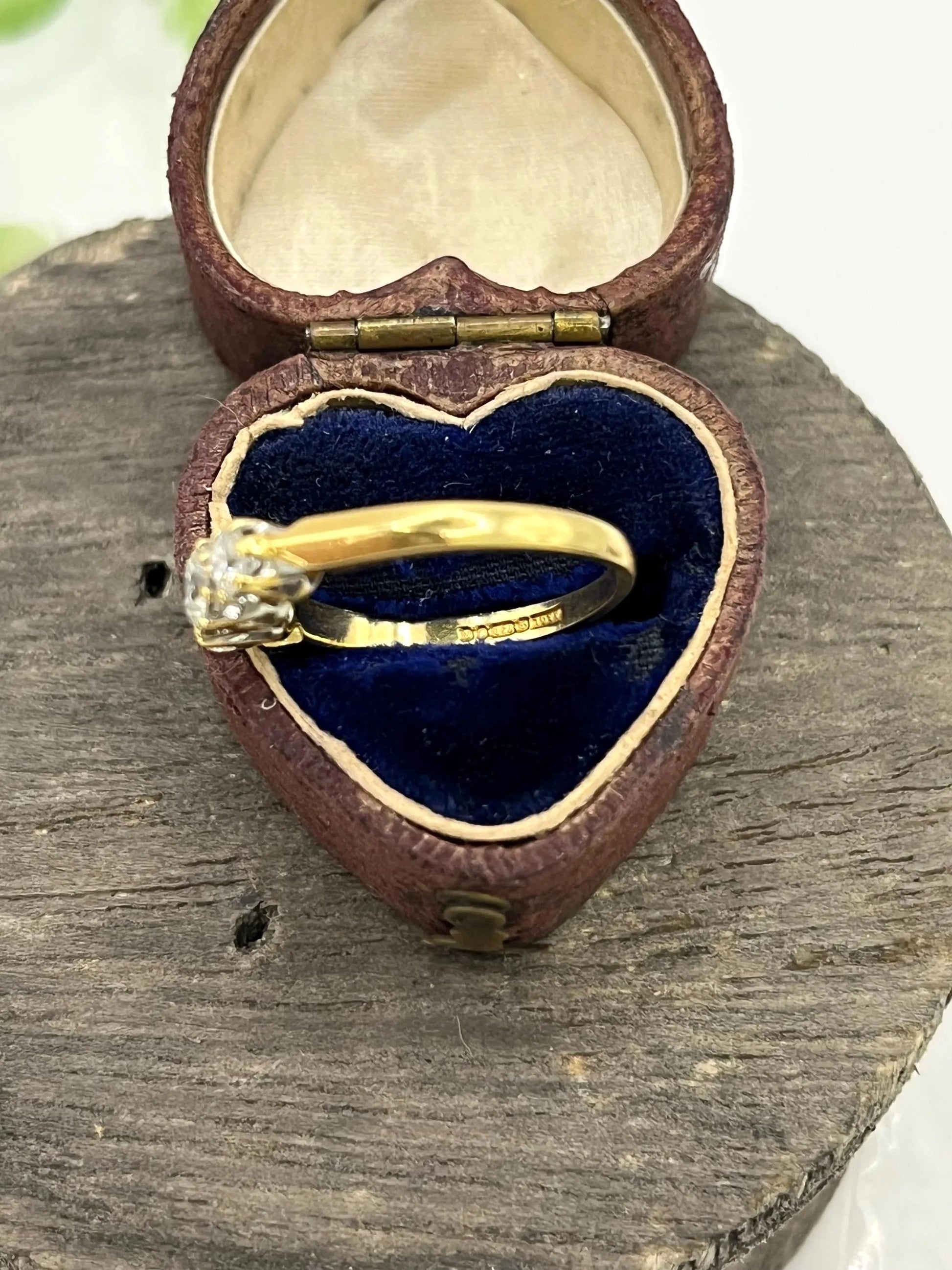 Vintage 18 Carat Gold Diamond Three Stone Engagement Ring