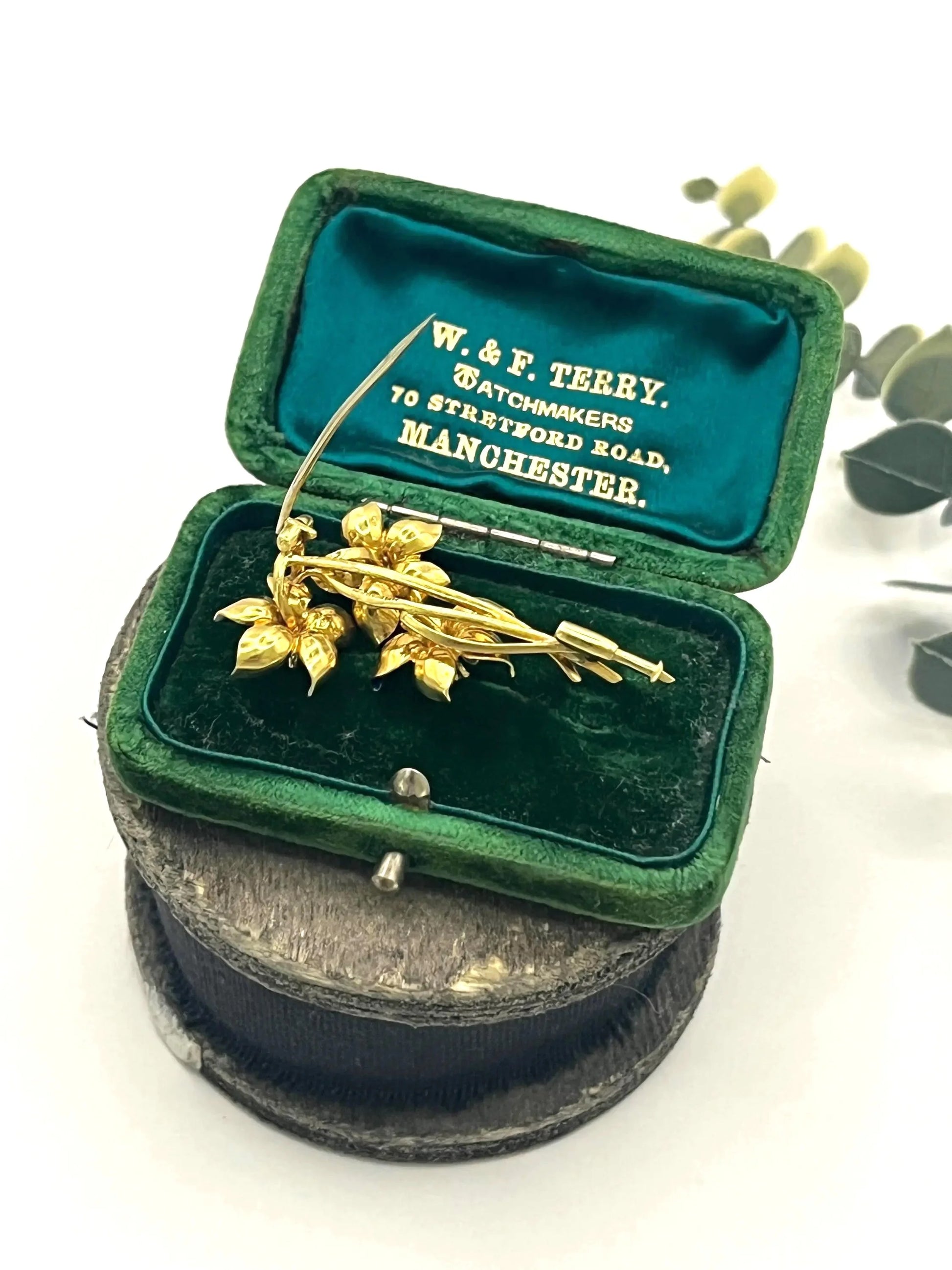 Vintage 18 Carat Gold Emerald, Sapphire, Ruby and Enamel Flower Brooch, Circa 1960