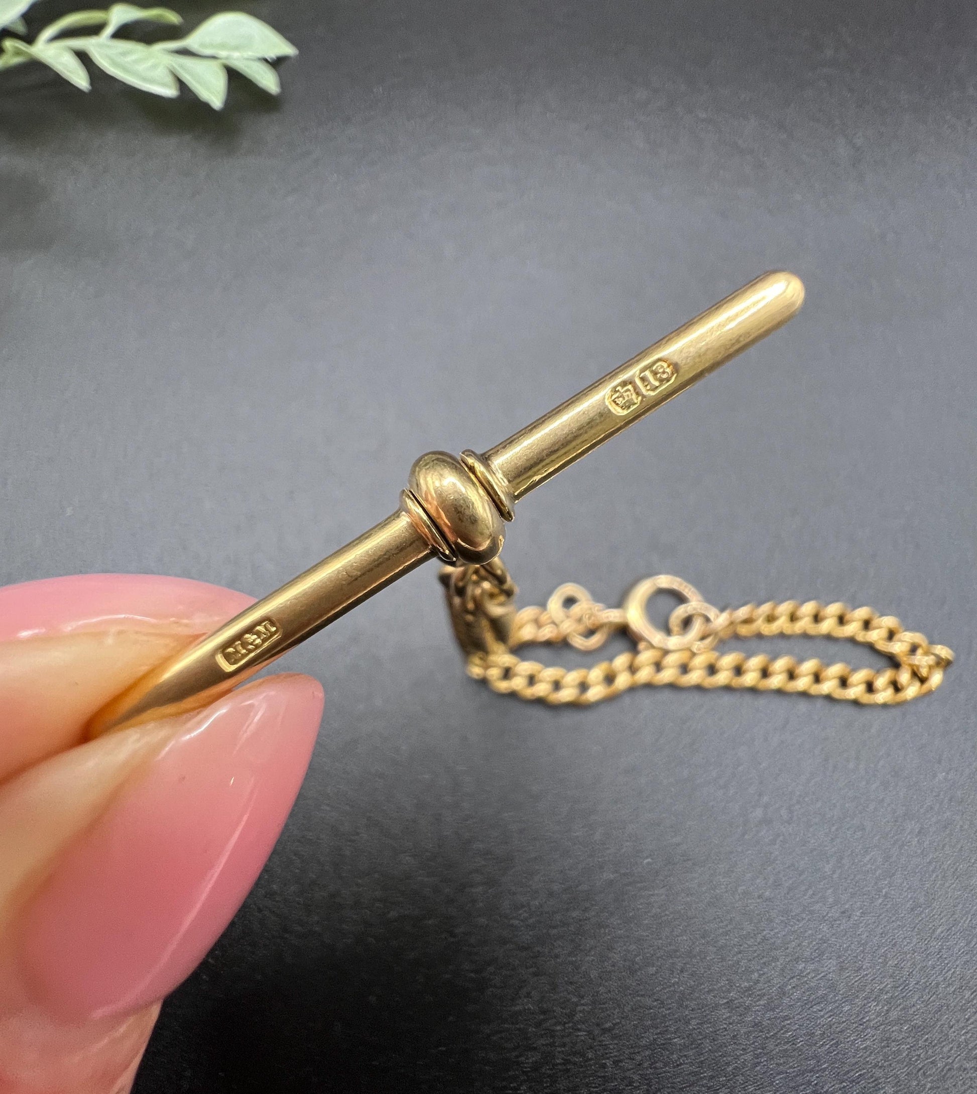 Antique 18ct Yellow Gold, Victorian Curb Link Albert Bracelet
