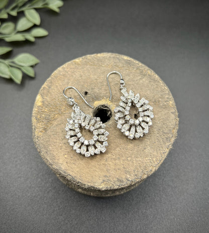 Vintage 18ct Gold, 4 Carat 1980s Diamond Drop Earrings