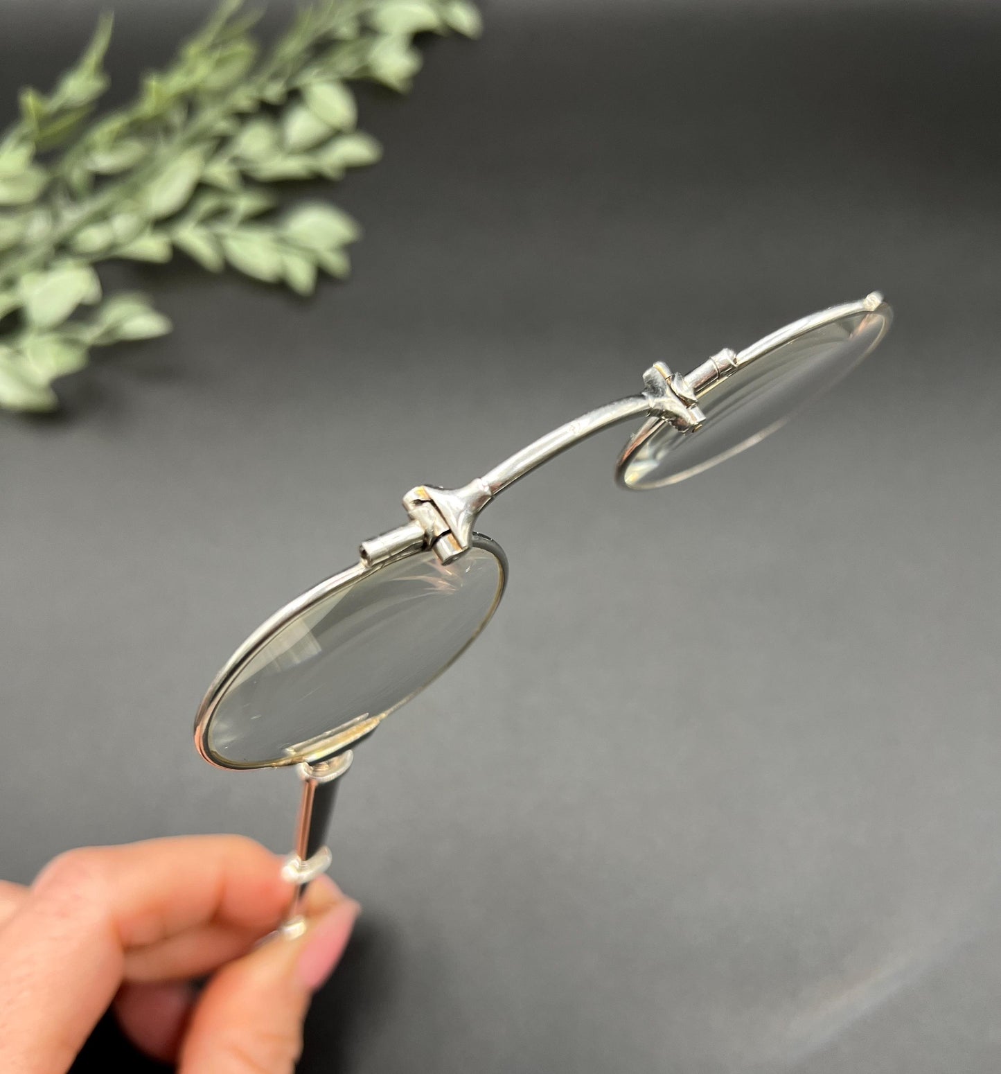 Antique Platinum French Stamped, 1920s Lorgnettes, Vintage Opera Glasses
