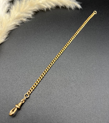 Antique 18ct Yellow Gold, Edwardian Solid Curb Link Bracelet