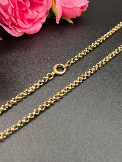 A yellow gold belcher link chain necklace