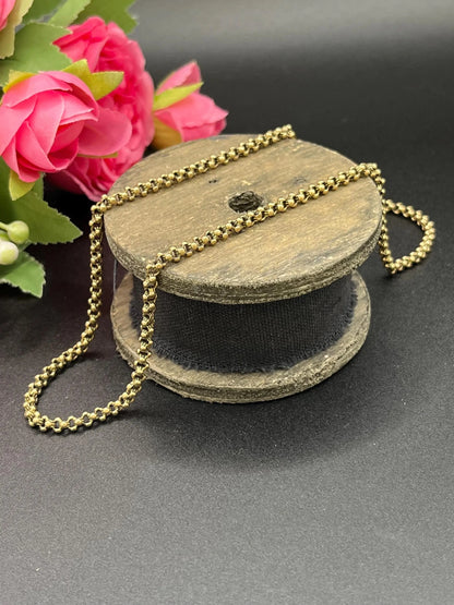 A yellow gold belcher link chain necklace