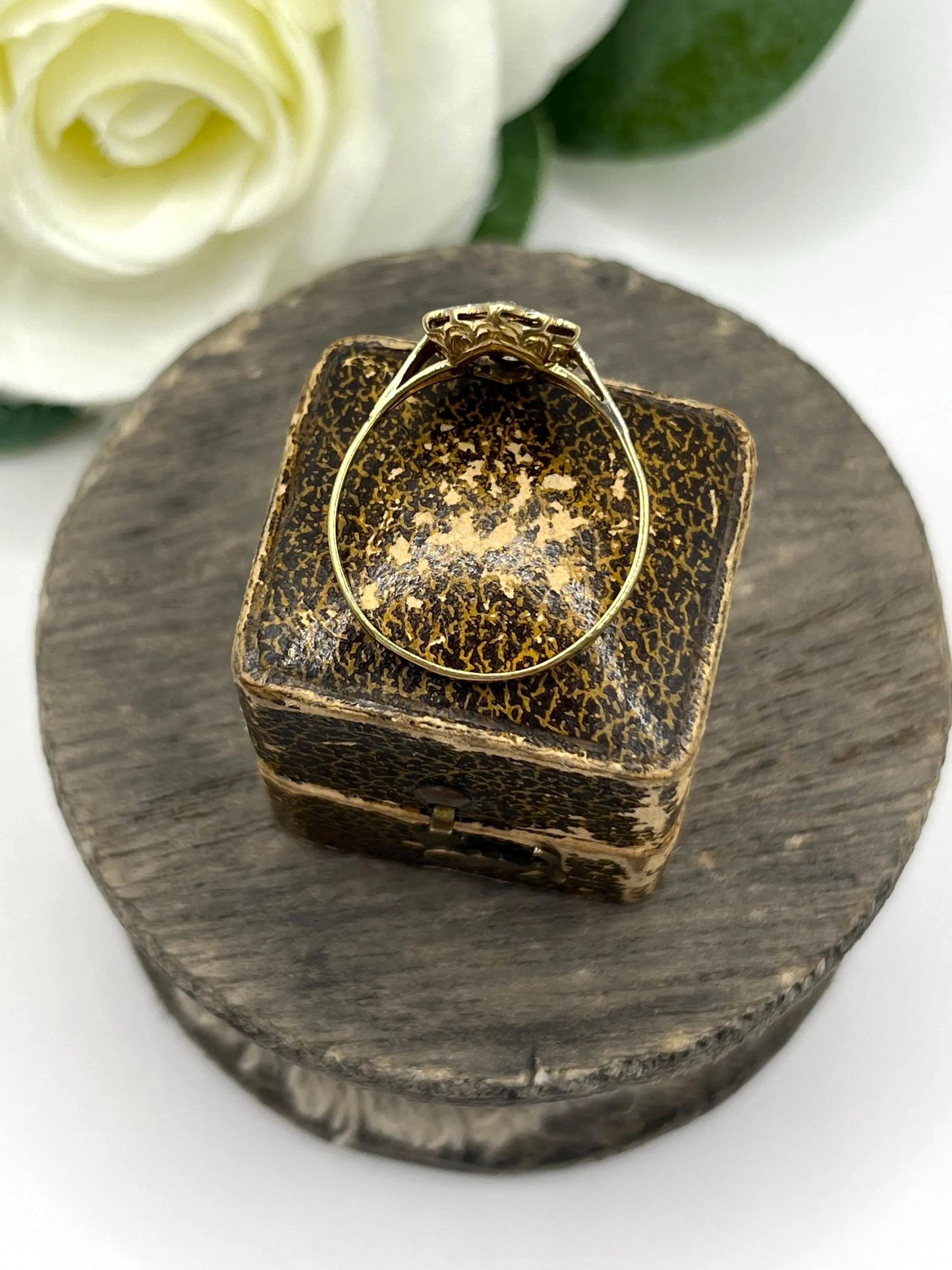 Antique 18 Carat Gold and Platinum Diamond Upfinger Ring, Circa 1910
