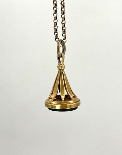 Edwardian 18 Carat Yellow Gold Bloodstone Fob, Circa 1910