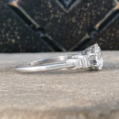 Art Deco 1.2 carat diamond solitaire ring in platinum