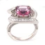 Tourmaline And Diamond Cluster Ring In Platinum