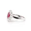Platinum 1.36 Carat Ruby And Diamond Cluster Ring