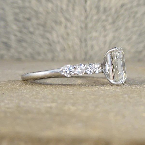 2.60 carat diamond solitaire ring in platinum.