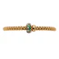 FOPE Solo 18 Carat Yellow Gold Flex it Bracelet With Emerald And Diamond-set Rondel