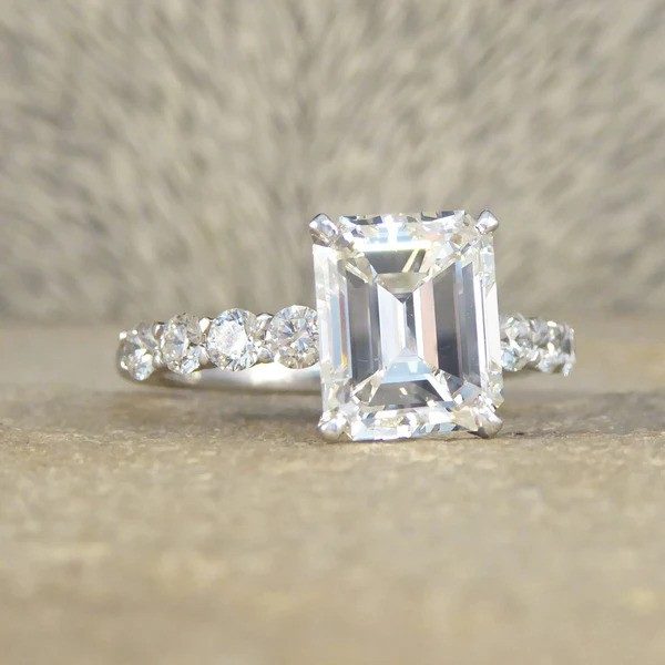 2.60 carat diamond solitaire ring in platinum.