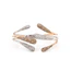 Favero Diamond Set Snake Bangle In 18 Carat White And Rose Gold